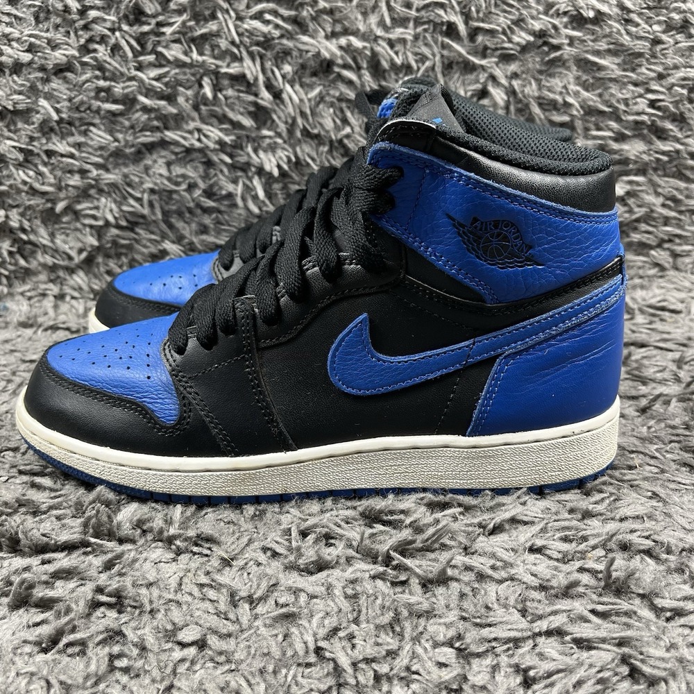Air Jordan 1 Retro OG High Dark Marina‎ Blue Shoes Youth Size 6
